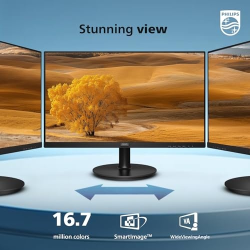 Philips 221V8LB Monitor Full HD de 22 pulgadas (1920 x 1080), frecuencia de actualización de 100 Hz, VESA, HDMI x1, VGA x1, modo LowBlue, sincronización adaptativa