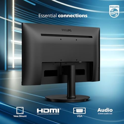 Philips 221V8LB Monitor Full HD de 22 pulgadas (1920 x 1080), frecuencia de actualización de 100 Hz, VESA, HDMI x1, VGA x1, modo LowBlue, sincronización adaptativa