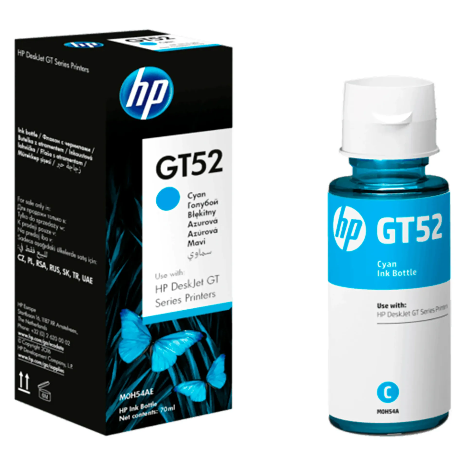 BOTELLA DE TINTA GT52 CYAN