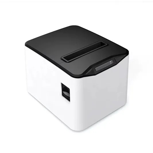 Impresora Térmica Directa de Alta Calidad de 80 mm, Compatible con Impresión de Códigos QR, Imprimante Thermique ZJ-8370 blanca