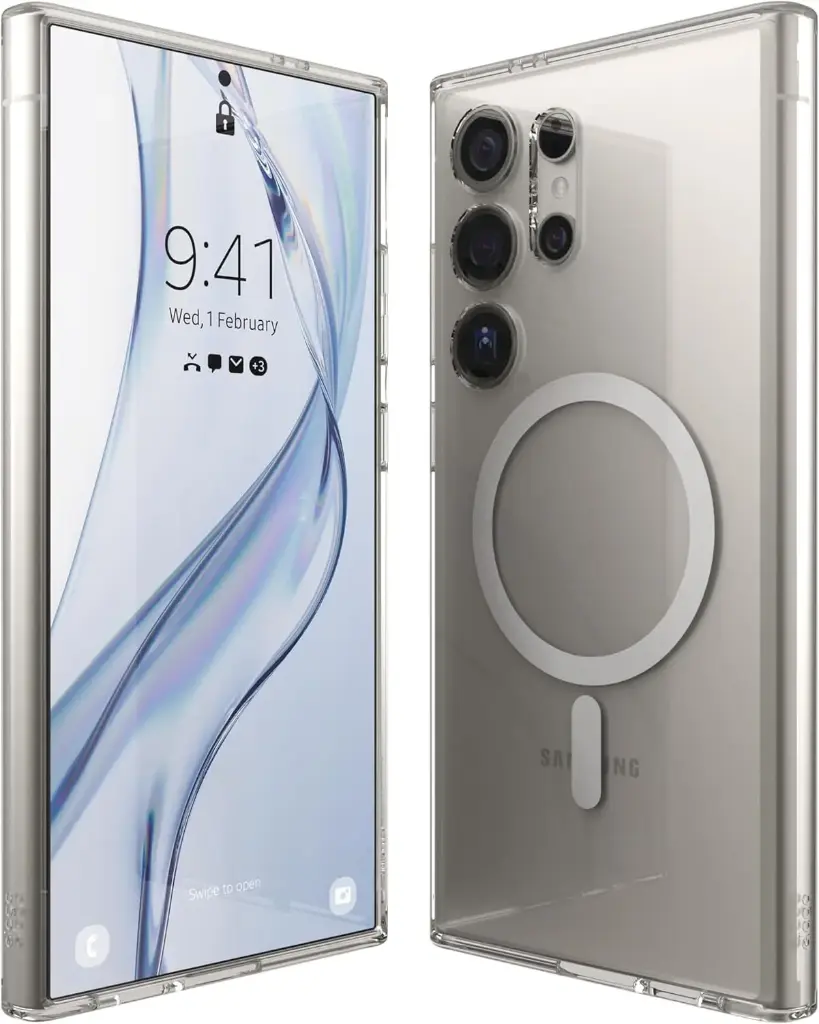 FUNDA COVER MAGNETICA S24 ULTRA SAMSUNG GALAXY TRANSPARENTE ELAGO