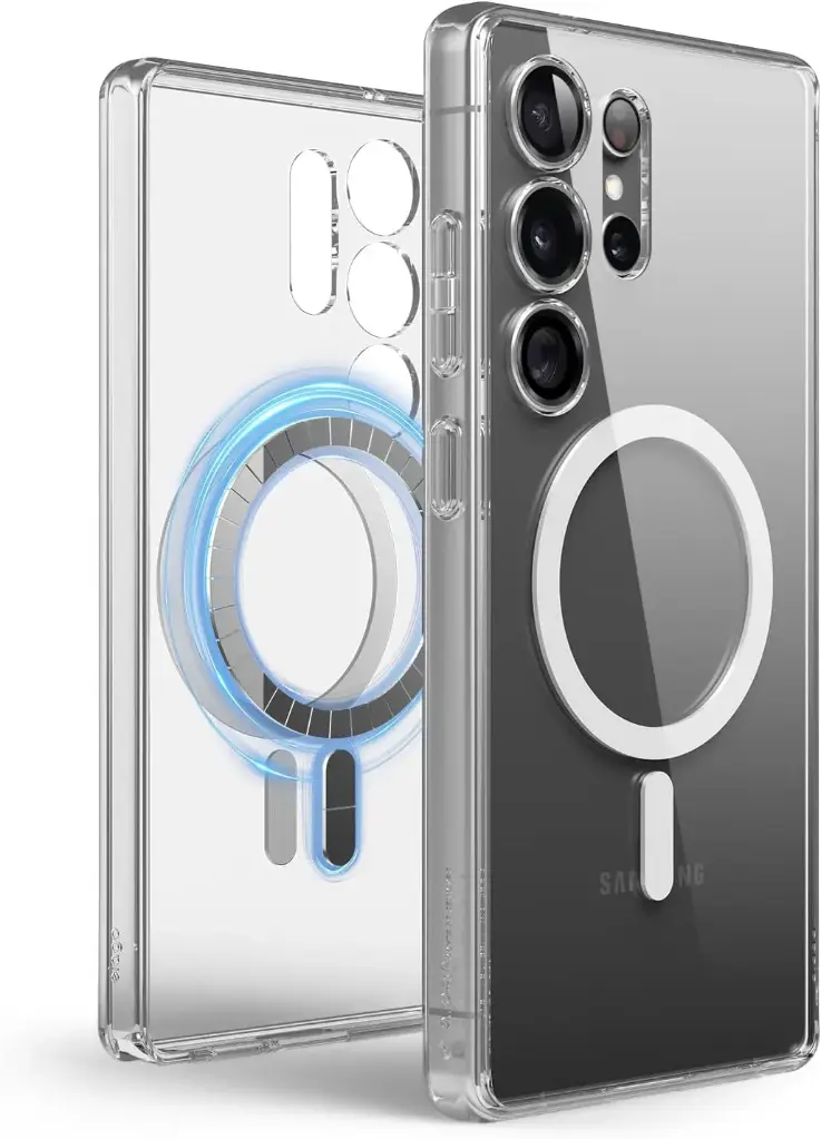 FUNDA COVER MAGNETICA S25 ULTRA SAMSUNG GALAXY TRANSPARENTE ELAGO