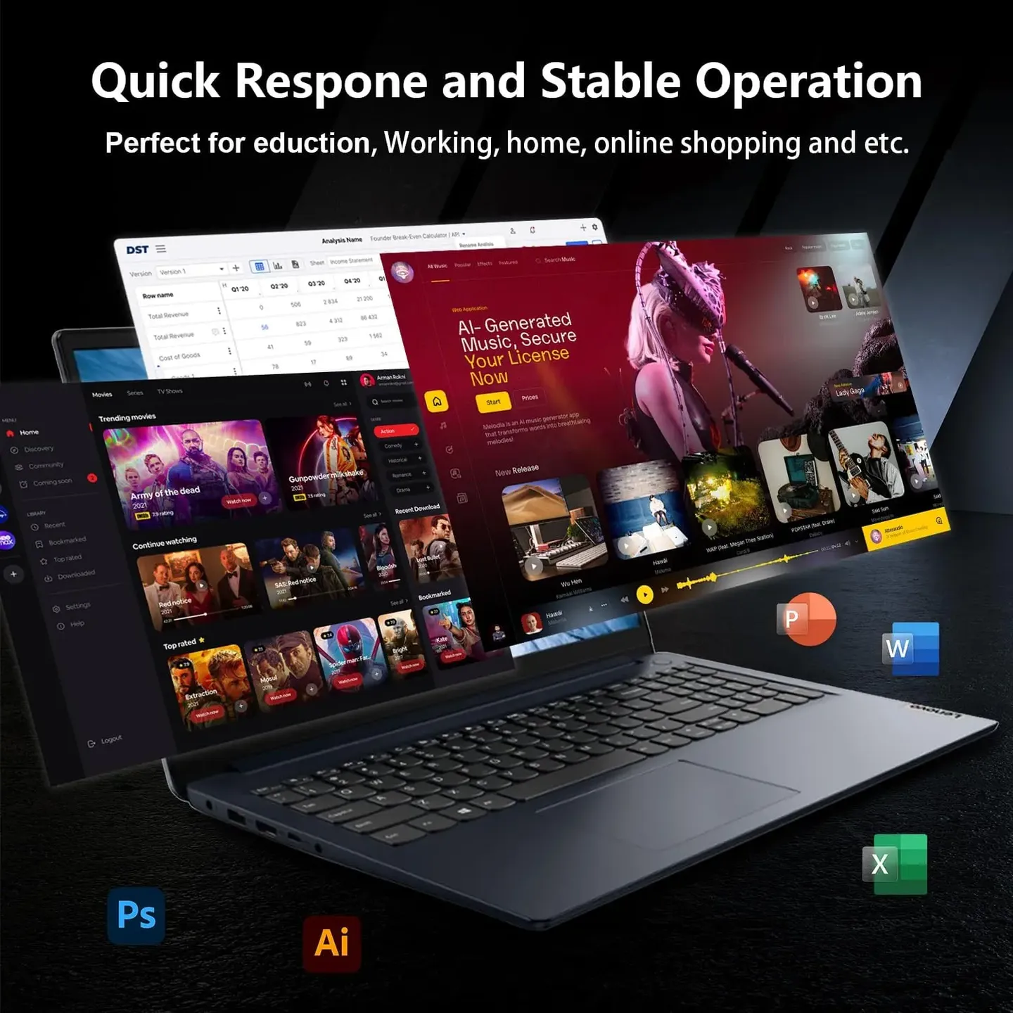 Lenovo IdeaPad 1i 15.6" FHD TouchLaptop - Intel Core i5 - 8GB RAM512GB SSD -Blue