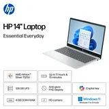 HP 14 inch HD Windows Laptop AMD Athlon 7120 4GB RAM 128GB UFS Moonlight Blue