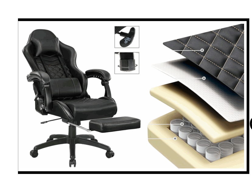 SILLA GAMER - AJUSTABLE (NEGRO)