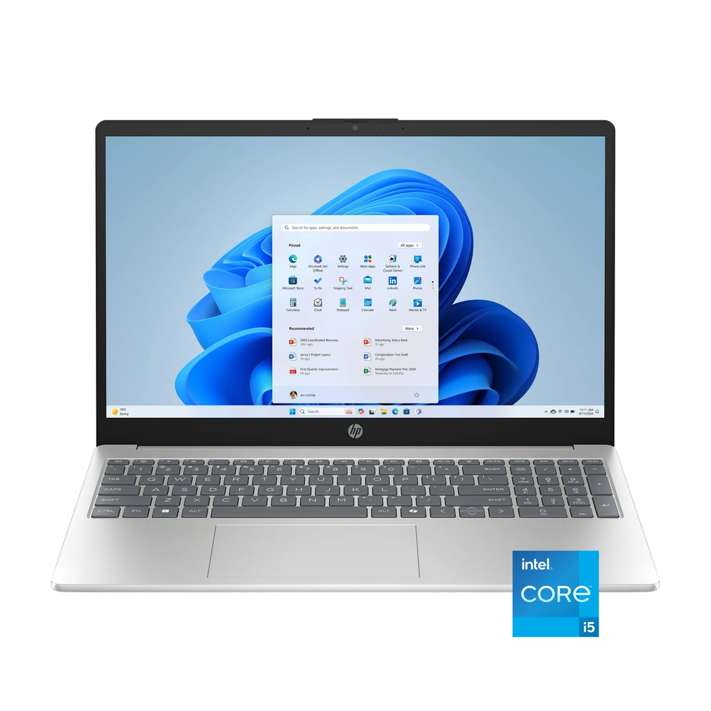 Open Box HP 15.6 inch HD Windows Laptop Intel Core i5-1334U 8GB 512GB SSD Natural Silver - 3 Months of Microsoft 365 Personal included 15-fd0250wm 6 meses garantia