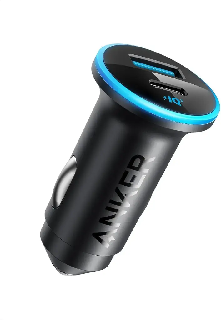 Anker Adaptador DOBLE ENTRADA( C + USB )de cargador de coche USB C,  52.5 W