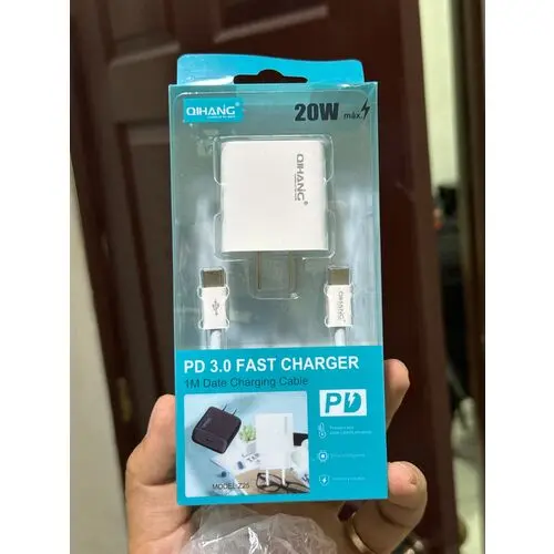 CARGADOR QIHANG 20 W CUBO C + CABLE  (ENTRADA C)